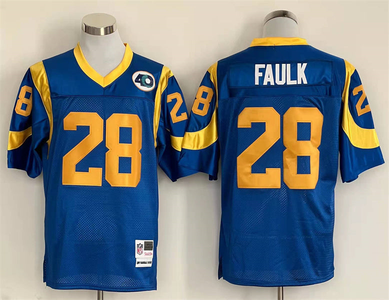 Men's San Louis Rams Marshall Faulk Blue Legacy Replica Jersey1
