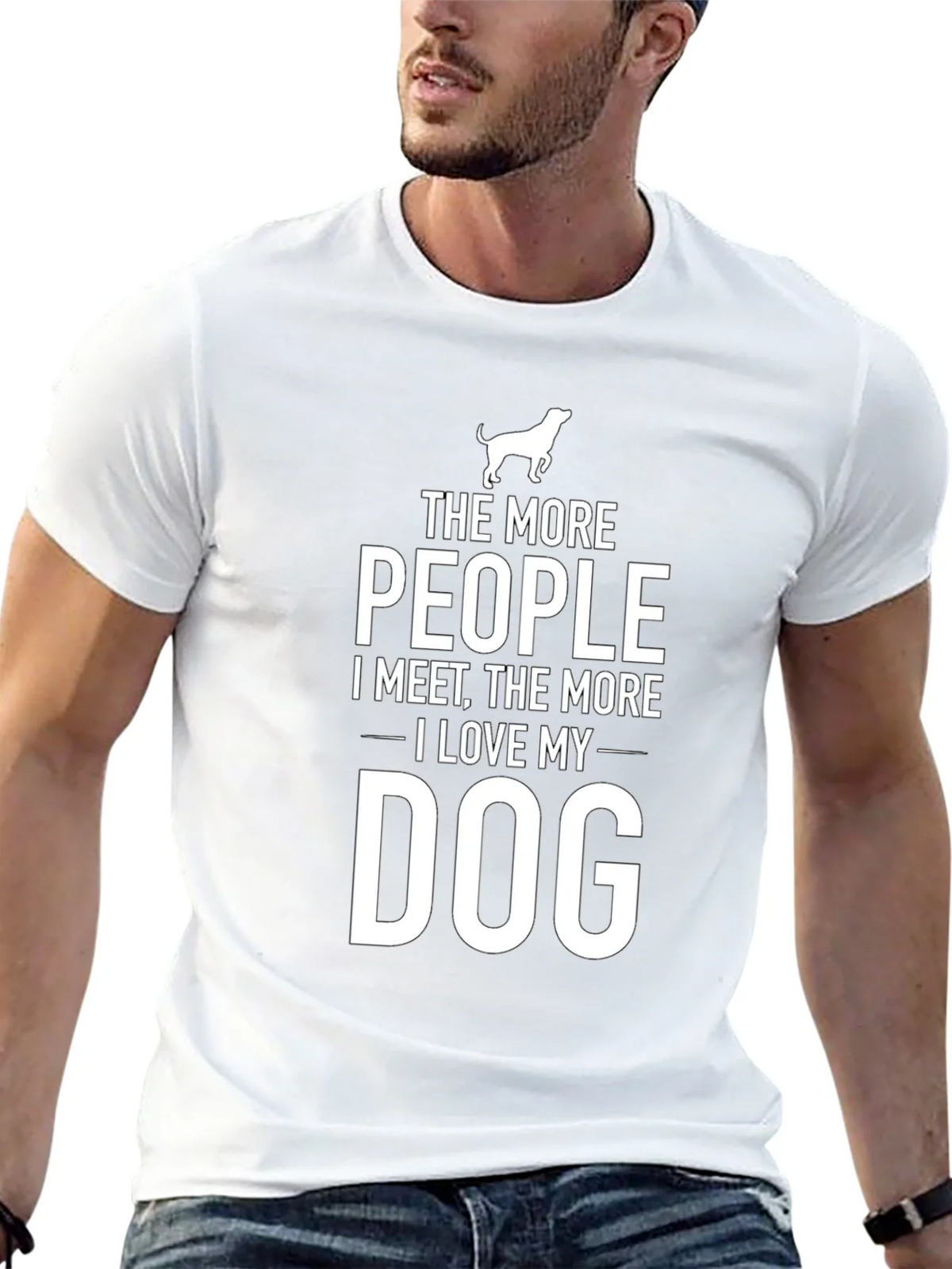 The More People I Meet Dog T-Shirt