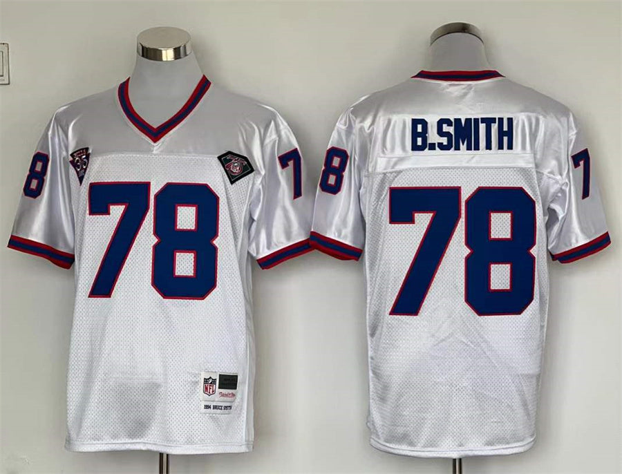 Men's Buffalo Bills Bruce Smith White Legacy Replica Player Jersey1