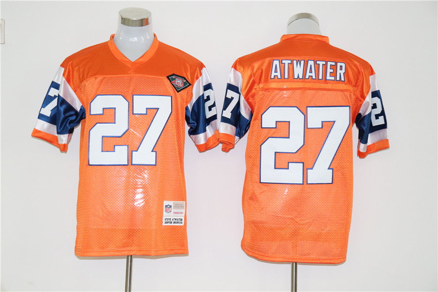 Men's Denver Broncos Steve Atwater Orange Legacy Replica Jersey1