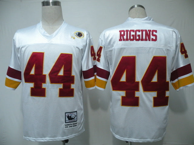 Men's Washington Redskins John Riggins White Legacy Replica Jersey1