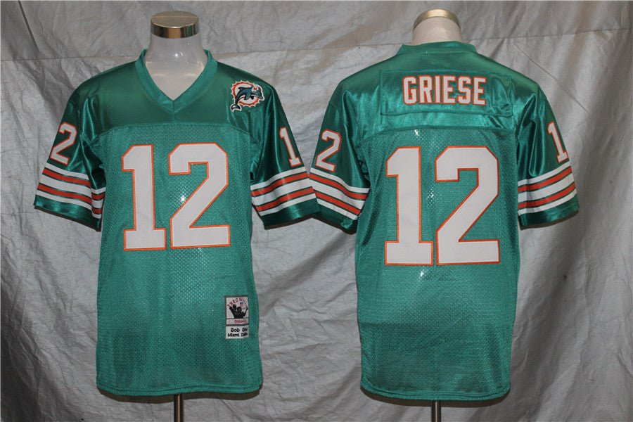 Men's Miami Dolphins Bob Griese Aqua Legacy Replica Jersey1