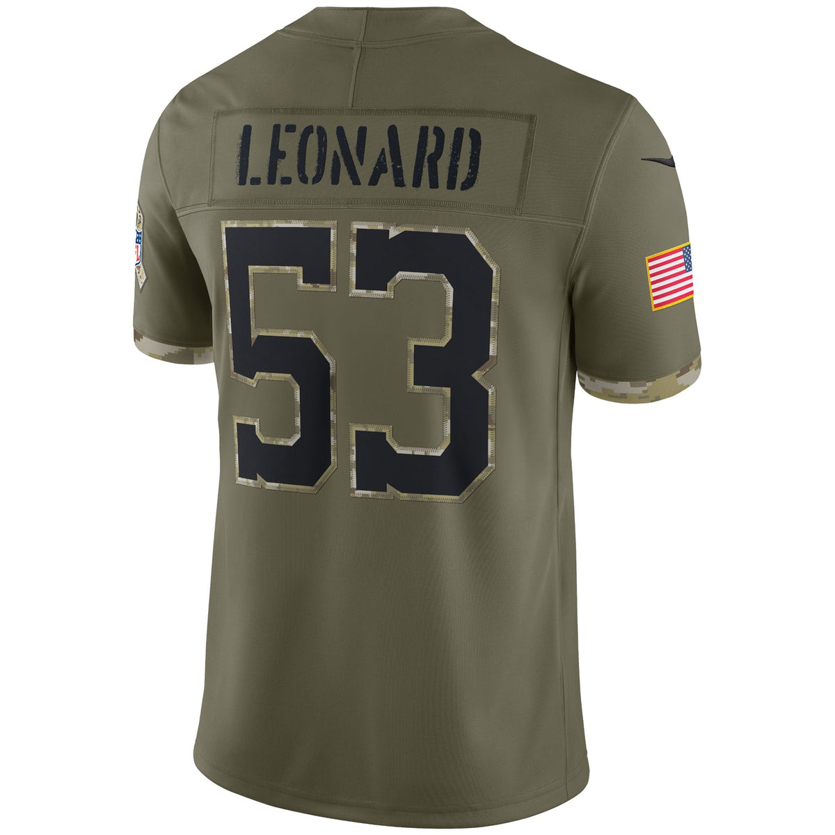 Shaquille Leonard Indianapolis Colts Nike Salute To Service Limited Jersey - Olive