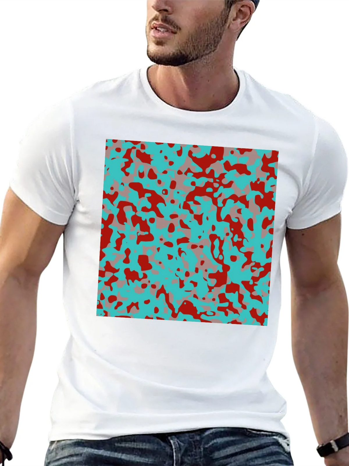 Urban Camo Print Black T-Shirt