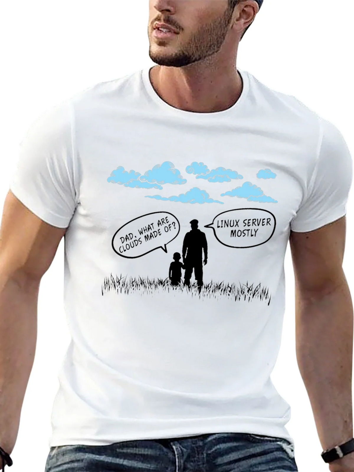 Linux Cloud Humor T-Shirt - Dad Joke Tee