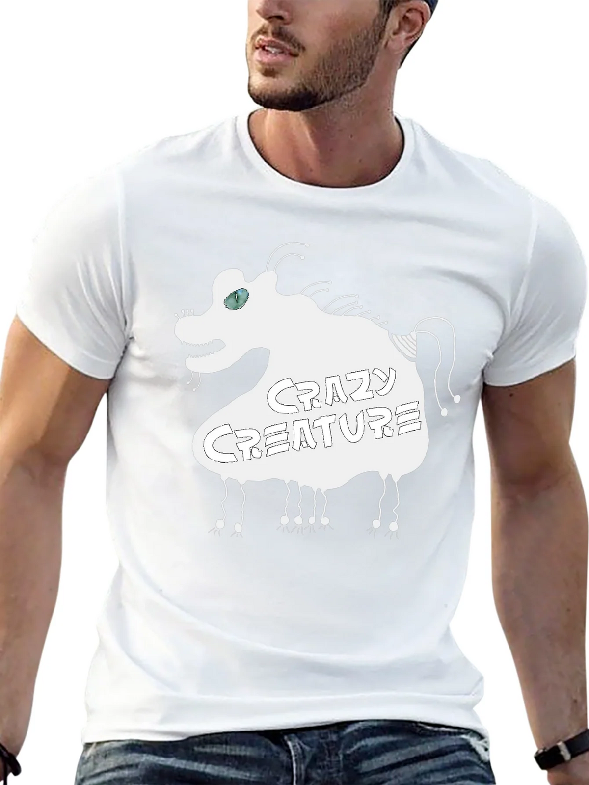 Crazy Creature Graphic T-Shirt - Unique Design