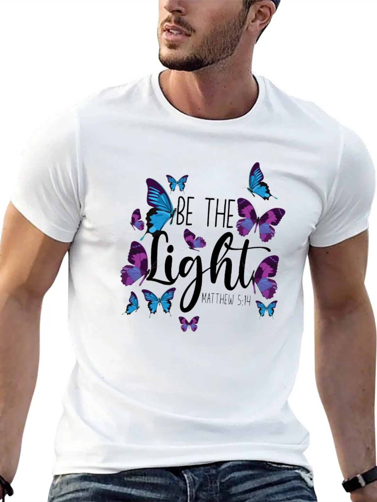 Be the Light Butterfly Graphic Tee