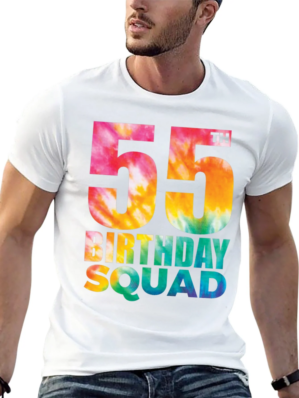 55th Birthday Squad Tie Dye T-Shirt