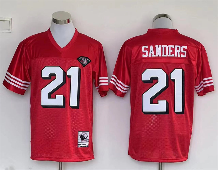 Men's San Francisco 49ers Deion Sanders Scarlet Legacy Replica Jersey1