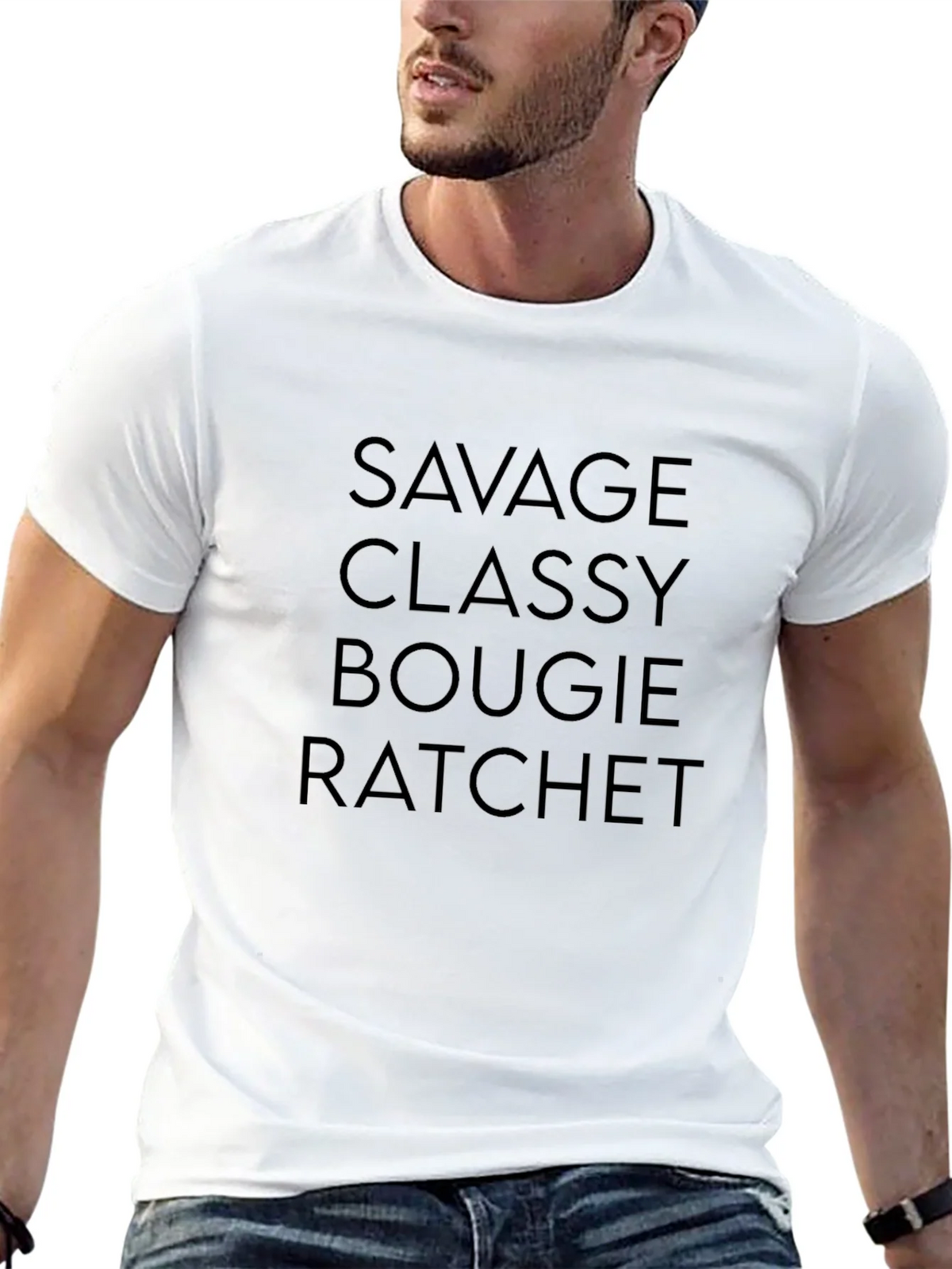 Savage Classy Bougie Ratchet Graphic Tee - Black