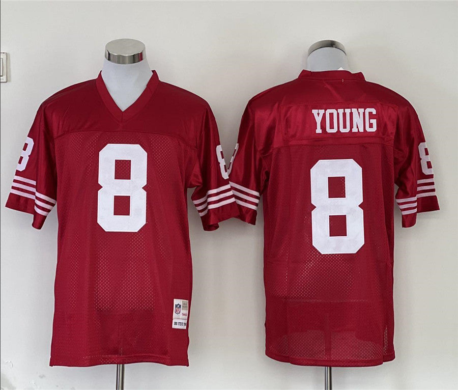Men's San Francisco 49ers Steve Young Scarlet Legacy Replica Jersey1