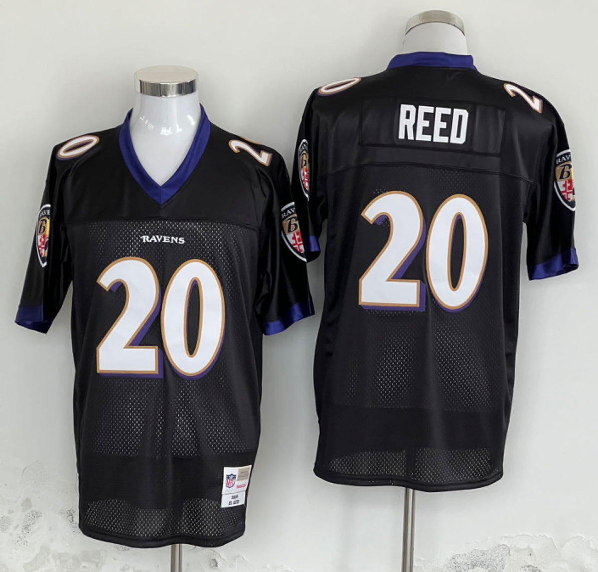 Men's Baltimore Ravens Ed Reed Black Legacy Replica Player Jersey1