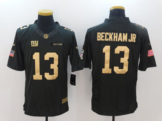 Men's New York Giants Odell Beckham Jr. #13 Black Player Game Jersey1