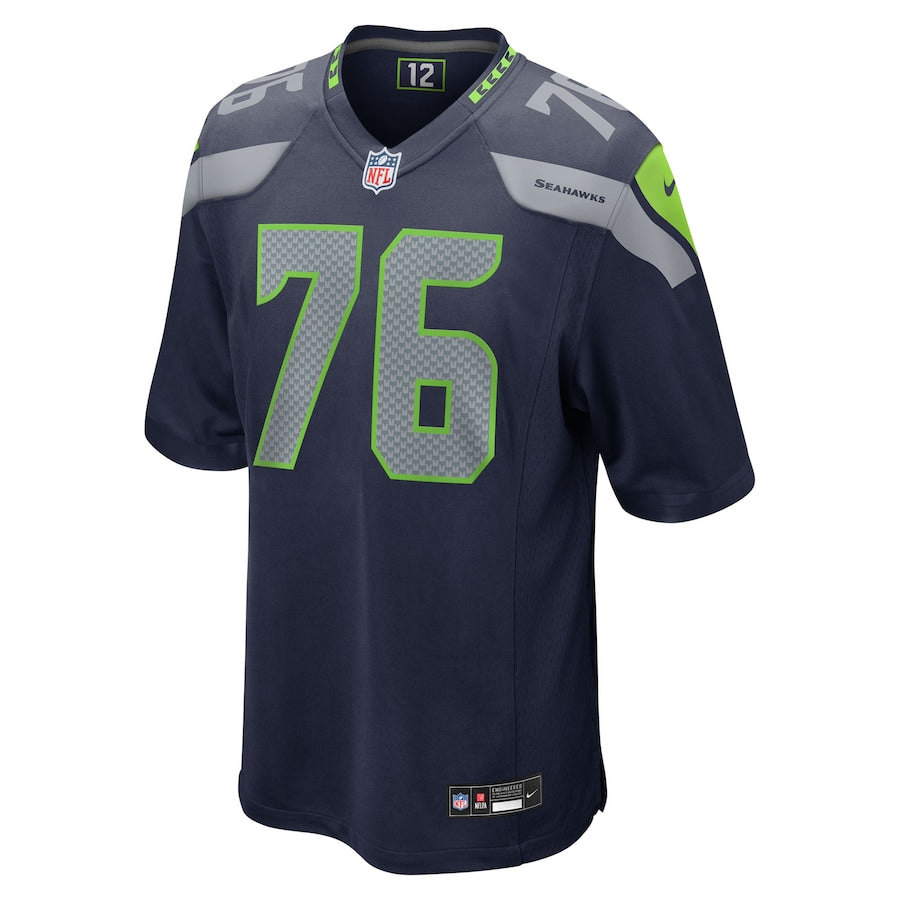 Seattle Seahawks Grey Zabel Nike College Navy 2025 NFL Draft First Round Pick Game Jersey