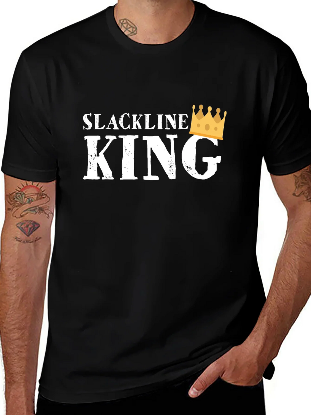 Slackline King Graphic T-Shirt - Black