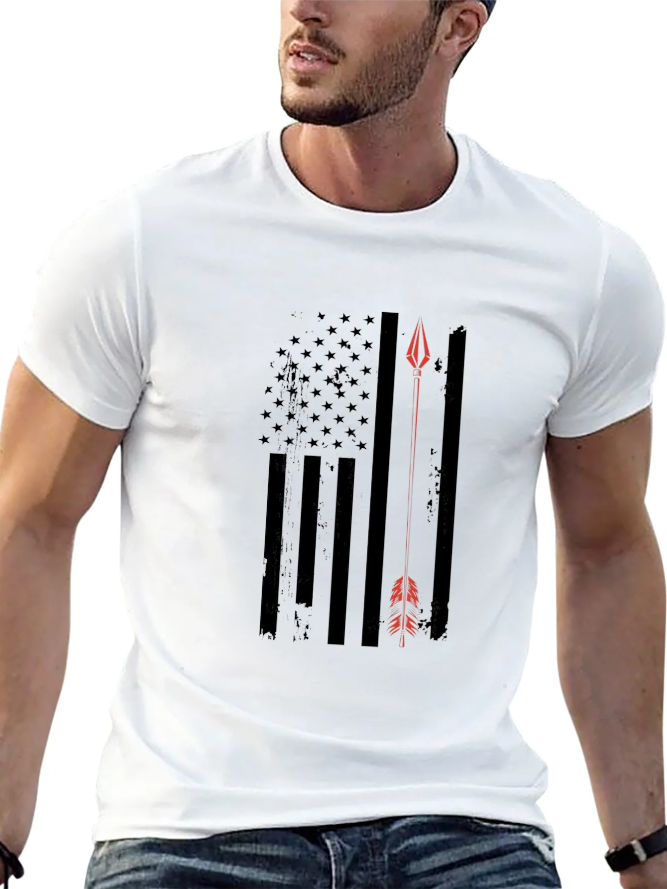 American Flag Arrow T-Shirt - Patriotic Design