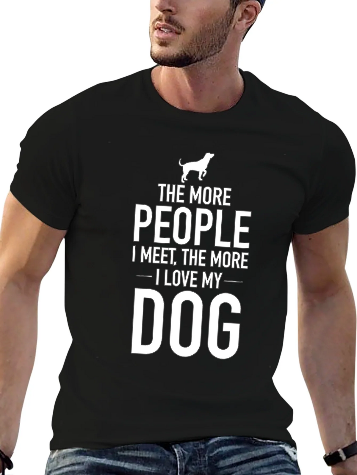 The More People I Meet Dog T-Shirt