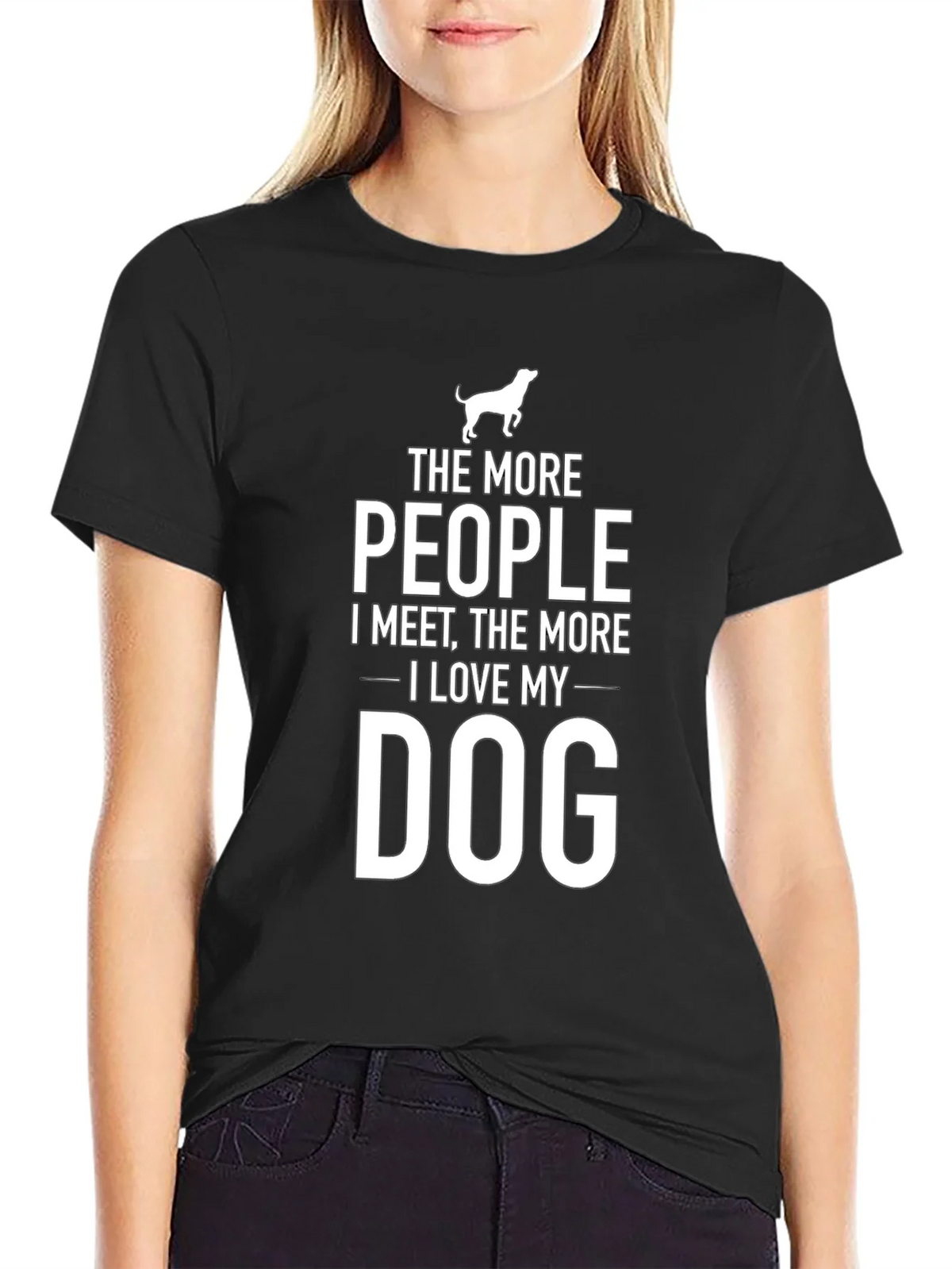 The More People I Meet Dog T-Shirt