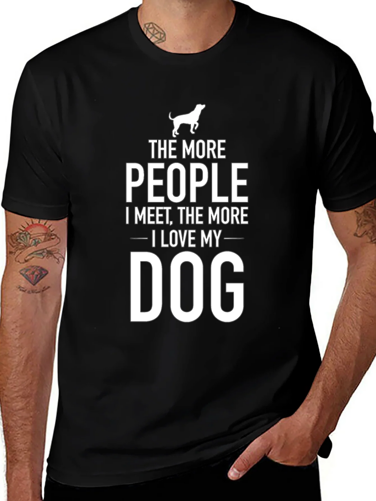 The More People I Meet Dog T-Shirt