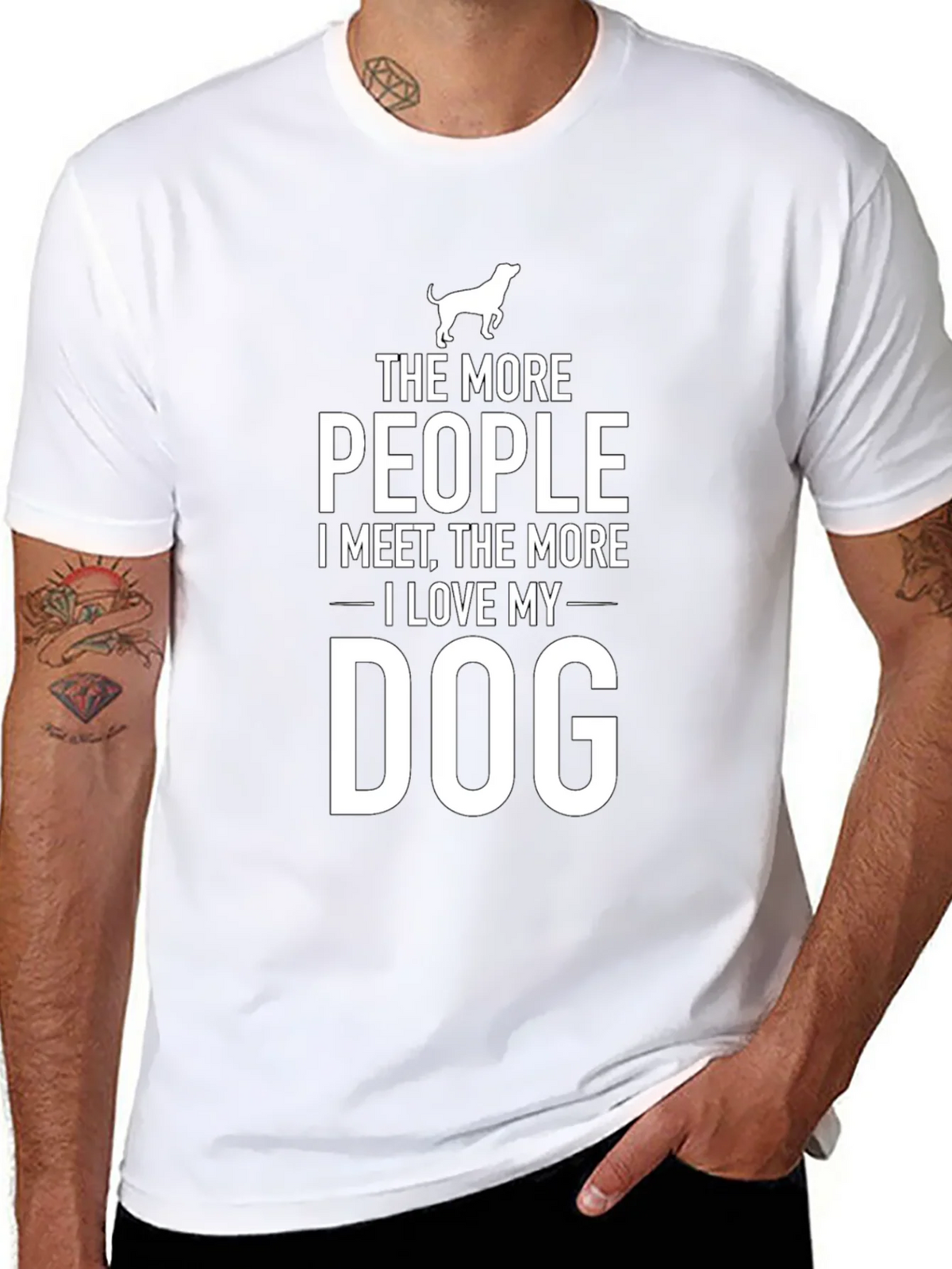 The More People I Meet Dog T-Shirt