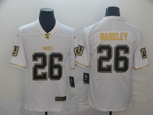 Men's New York Giants Saquon Barkley #26 White Player Game Jersey1
