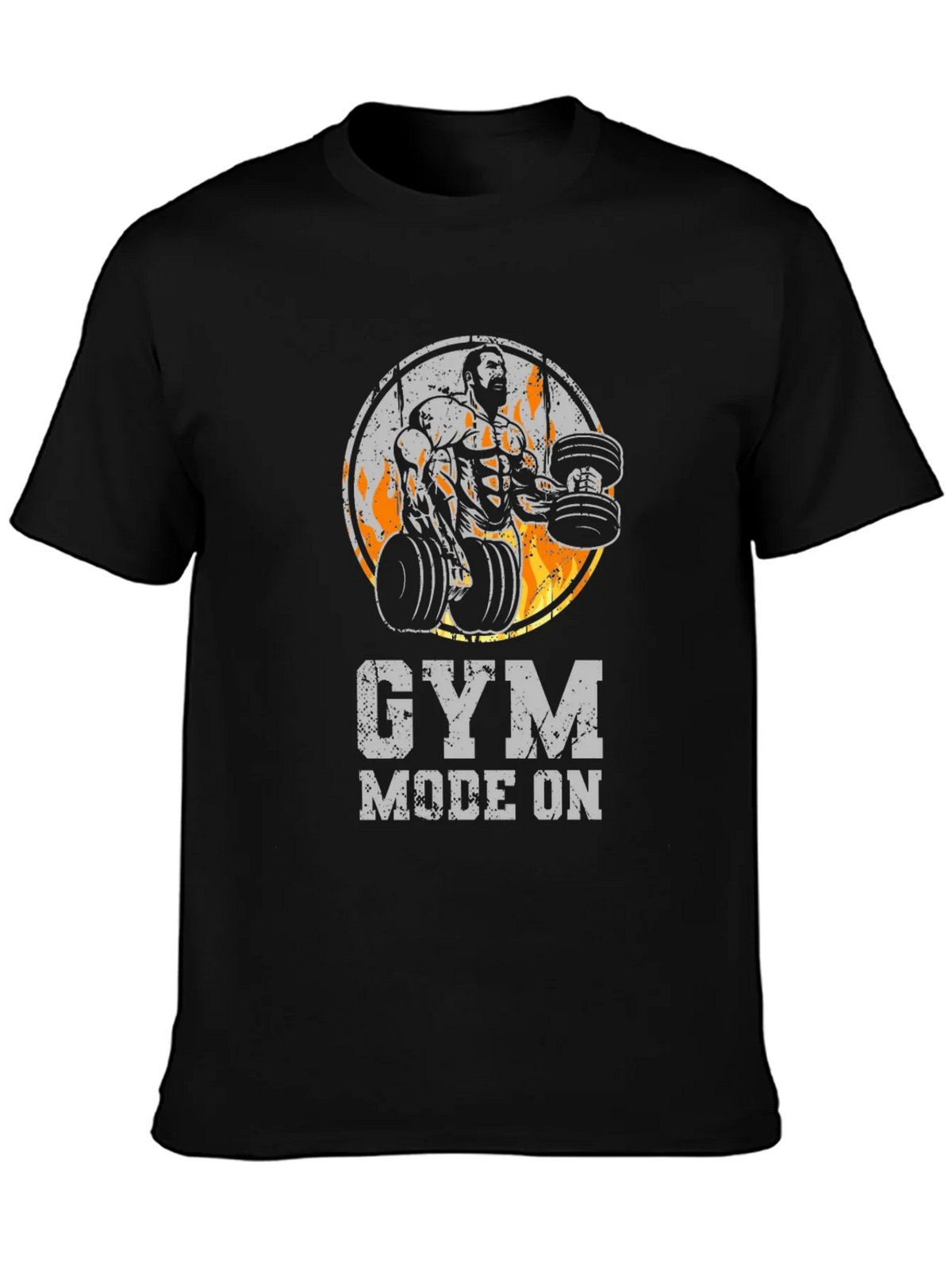 Gym Mode On Black T-Shirt