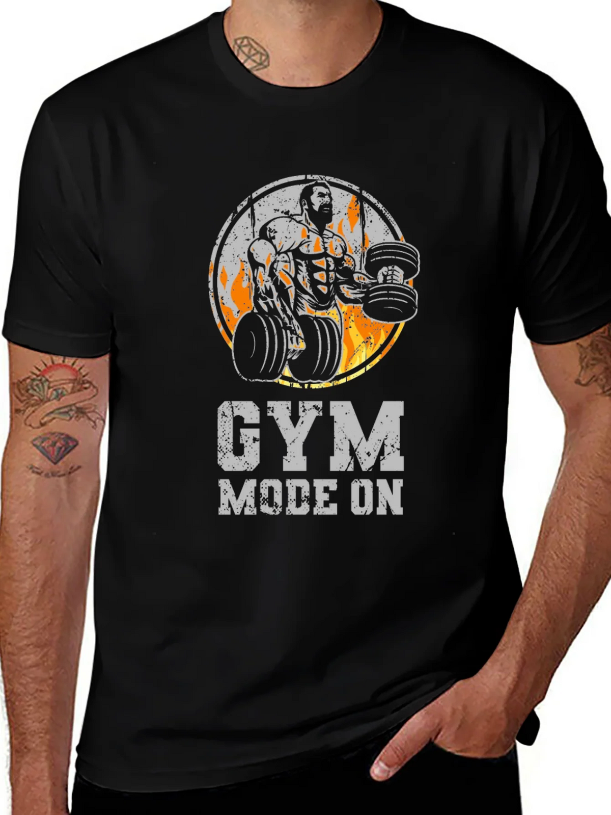 Gym Mode On Black T-Shirt