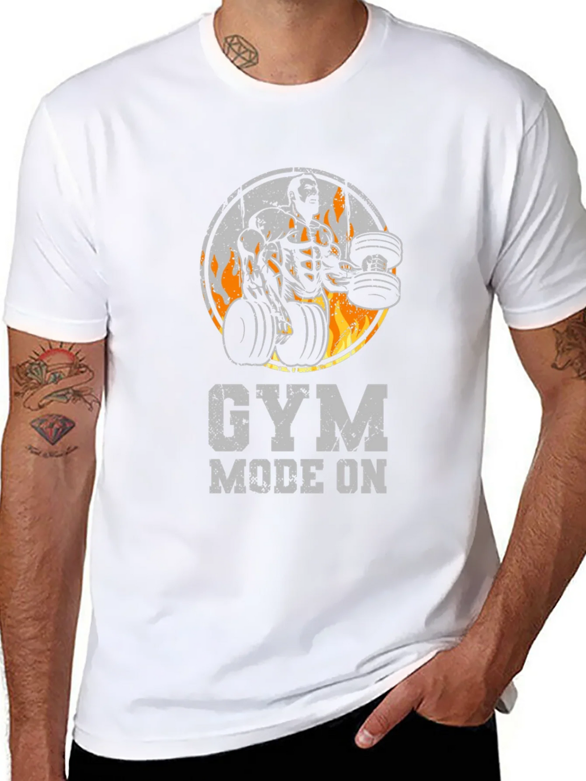 Gym Mode On Black T-Shirt