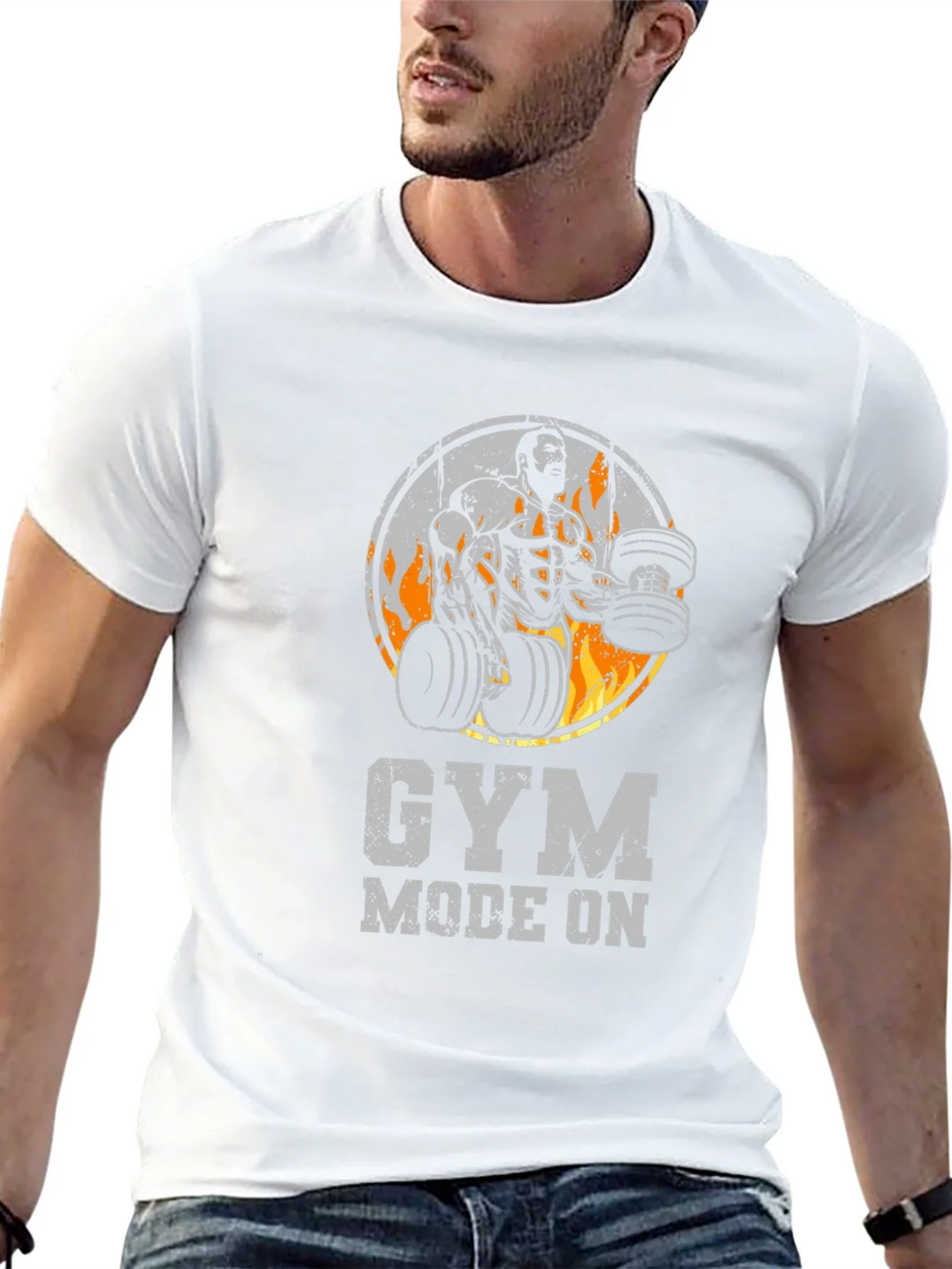 Gym Mode On Black T-Shirt
