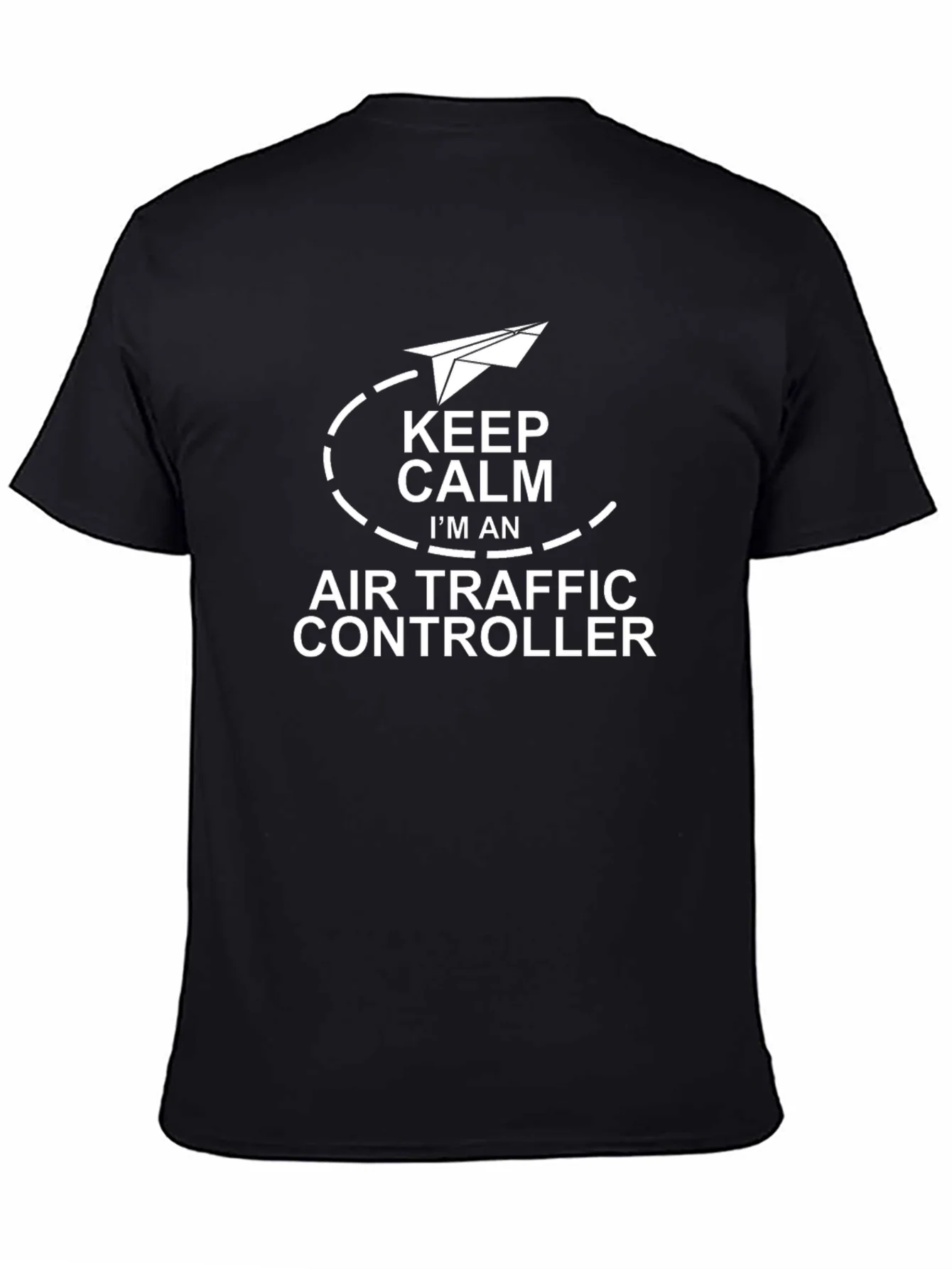 Keep Calm Air Traffic Controller Black T-Shirt