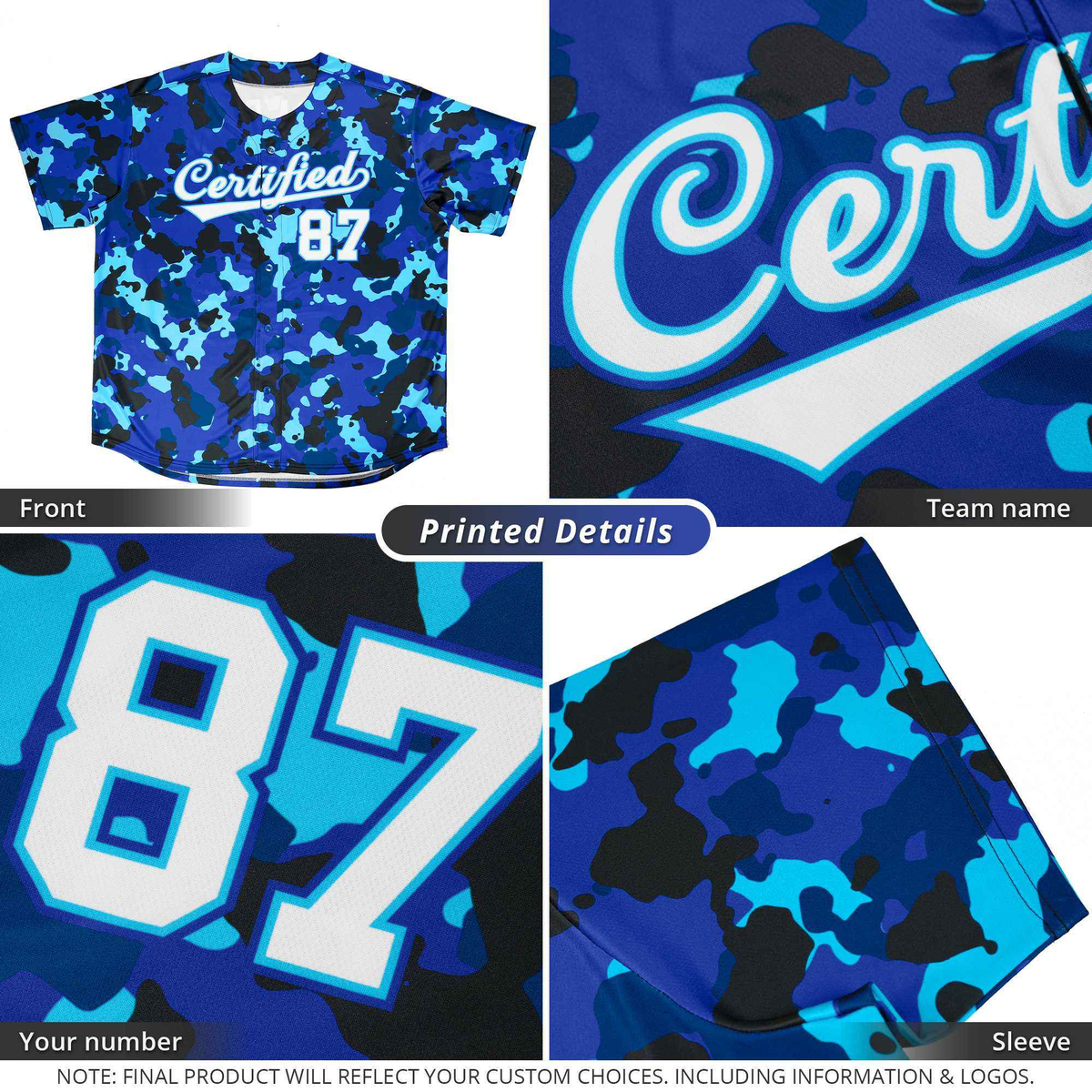 Custom Navy Light Blue Stripe Fashion Design Full Button Authentic Baseball Jersey