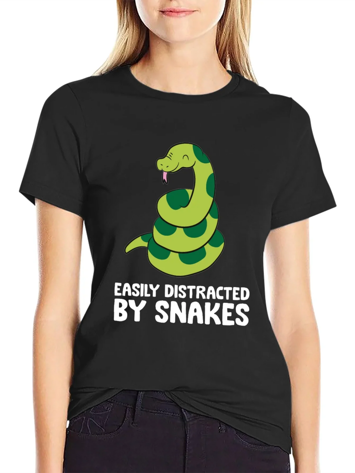 Easily Distracted By Snakes Graphic T-Shirt