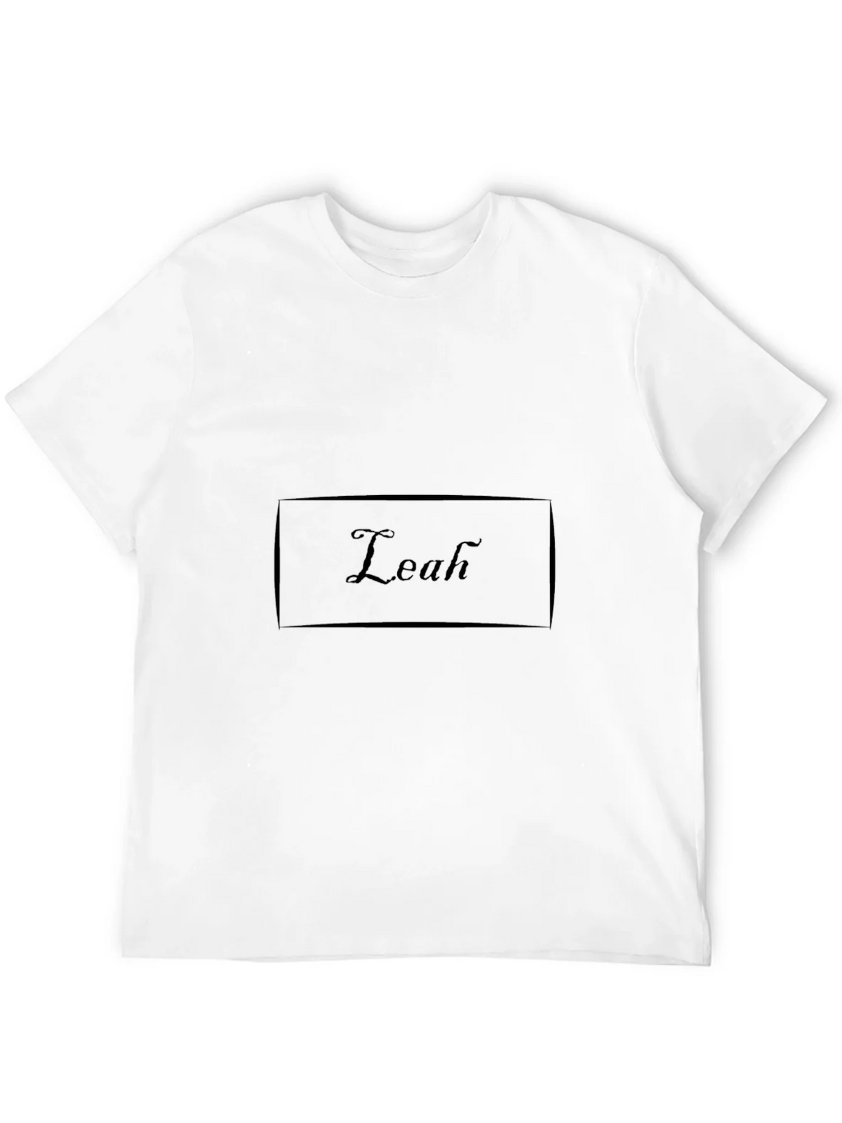 Personalized Leah Black Cotton T-Shirt