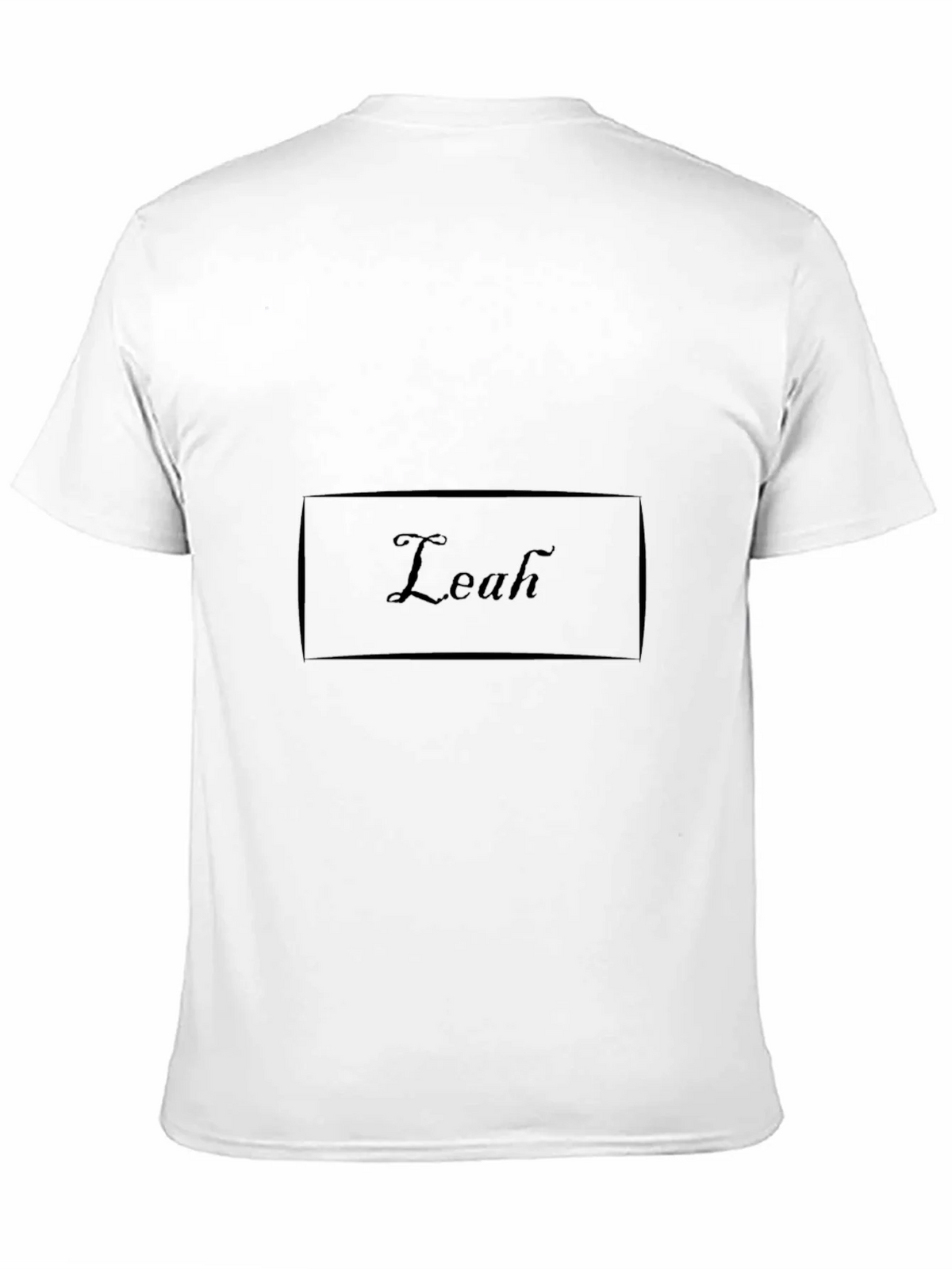 Personalized Leah Black Cotton T-Shirt