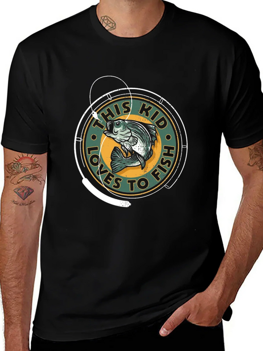 This Kid Loves to Fish Graphic T-Shirt