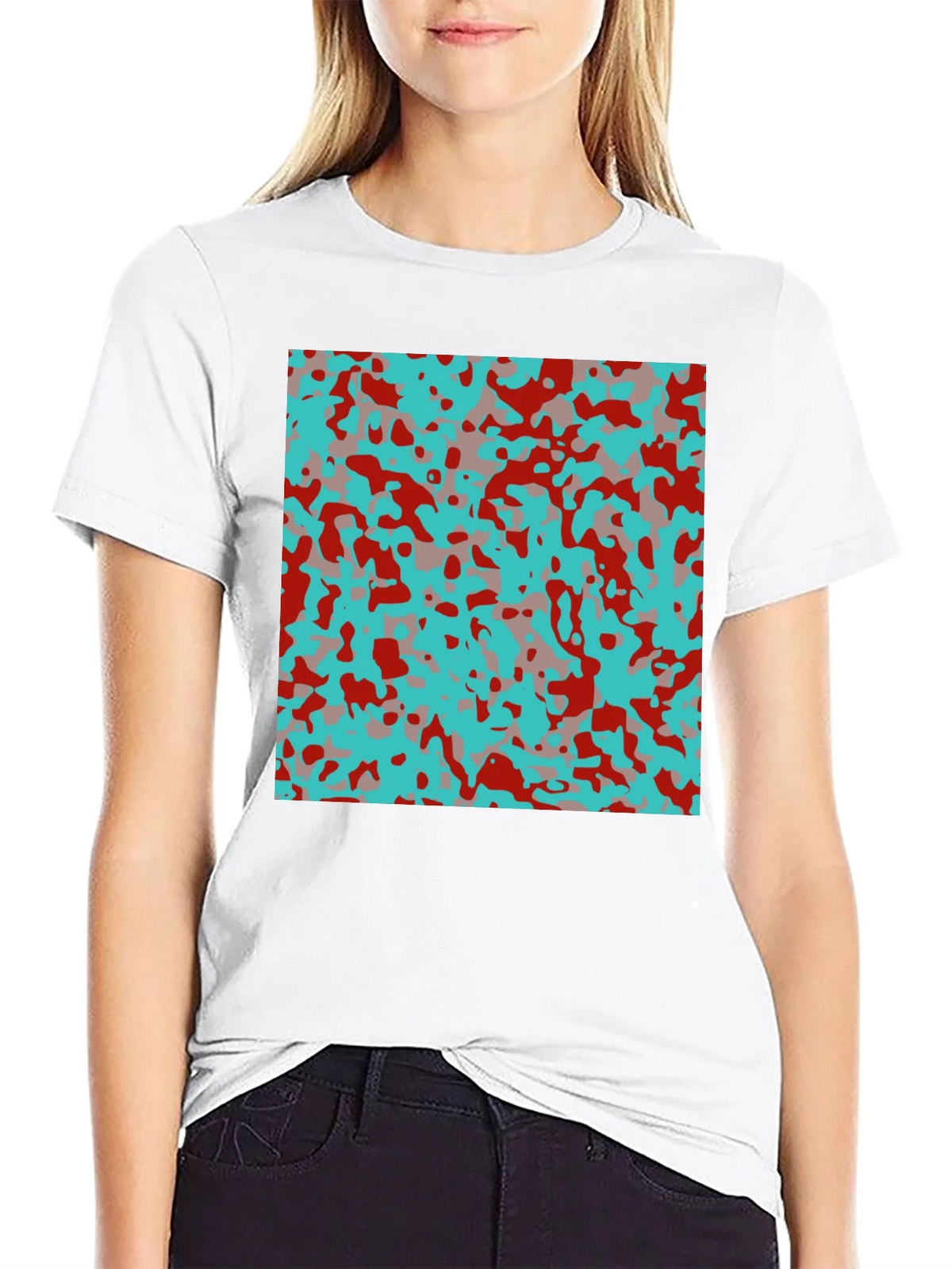 Urban Camo Print Black T-Shirt