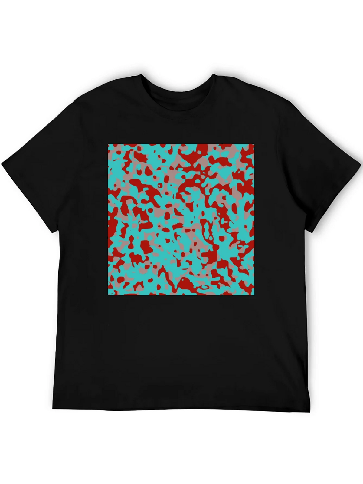 Urban Camo Print Black T-Shirt