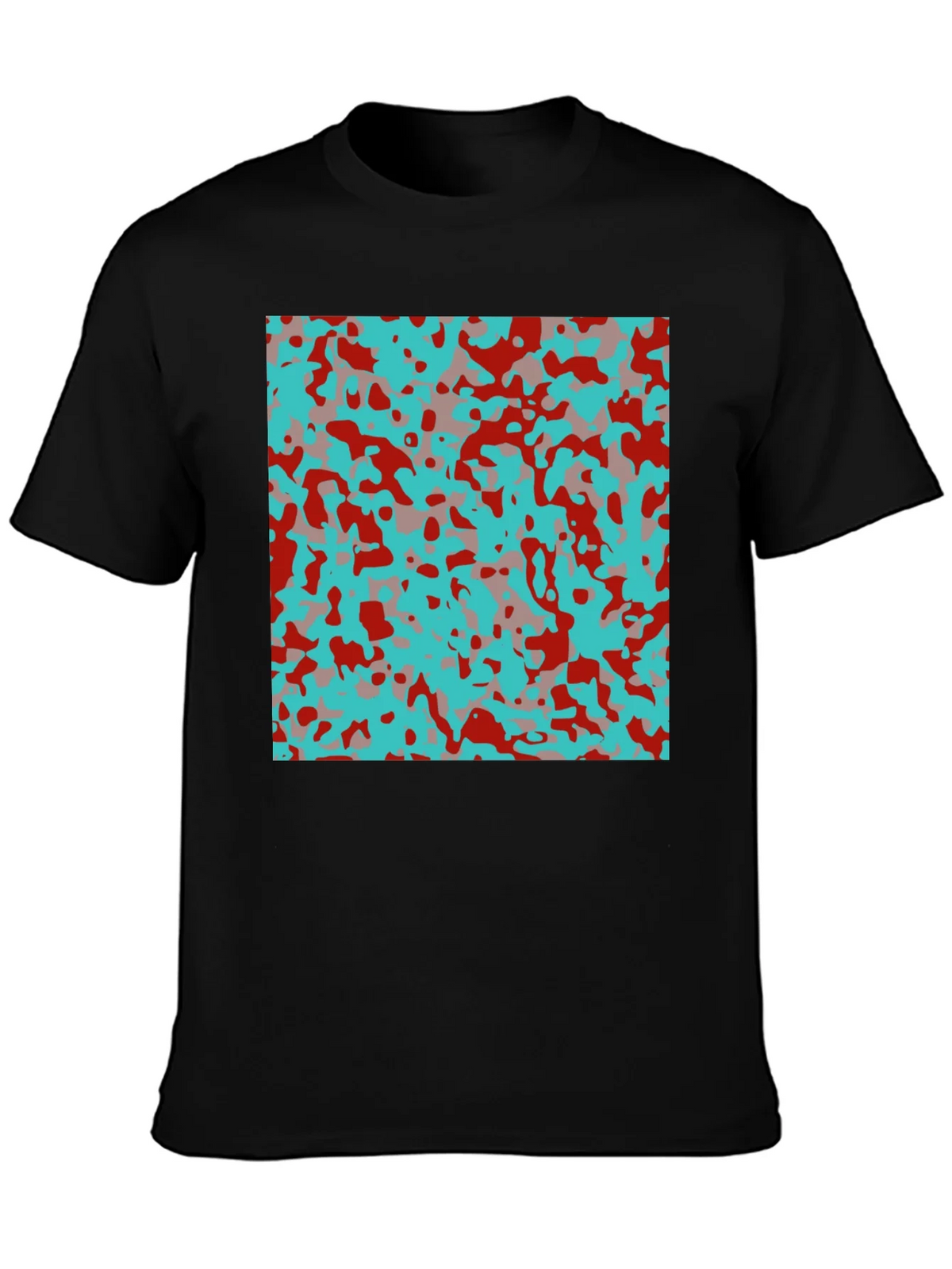 Urban Camo Print Black T-Shirt
