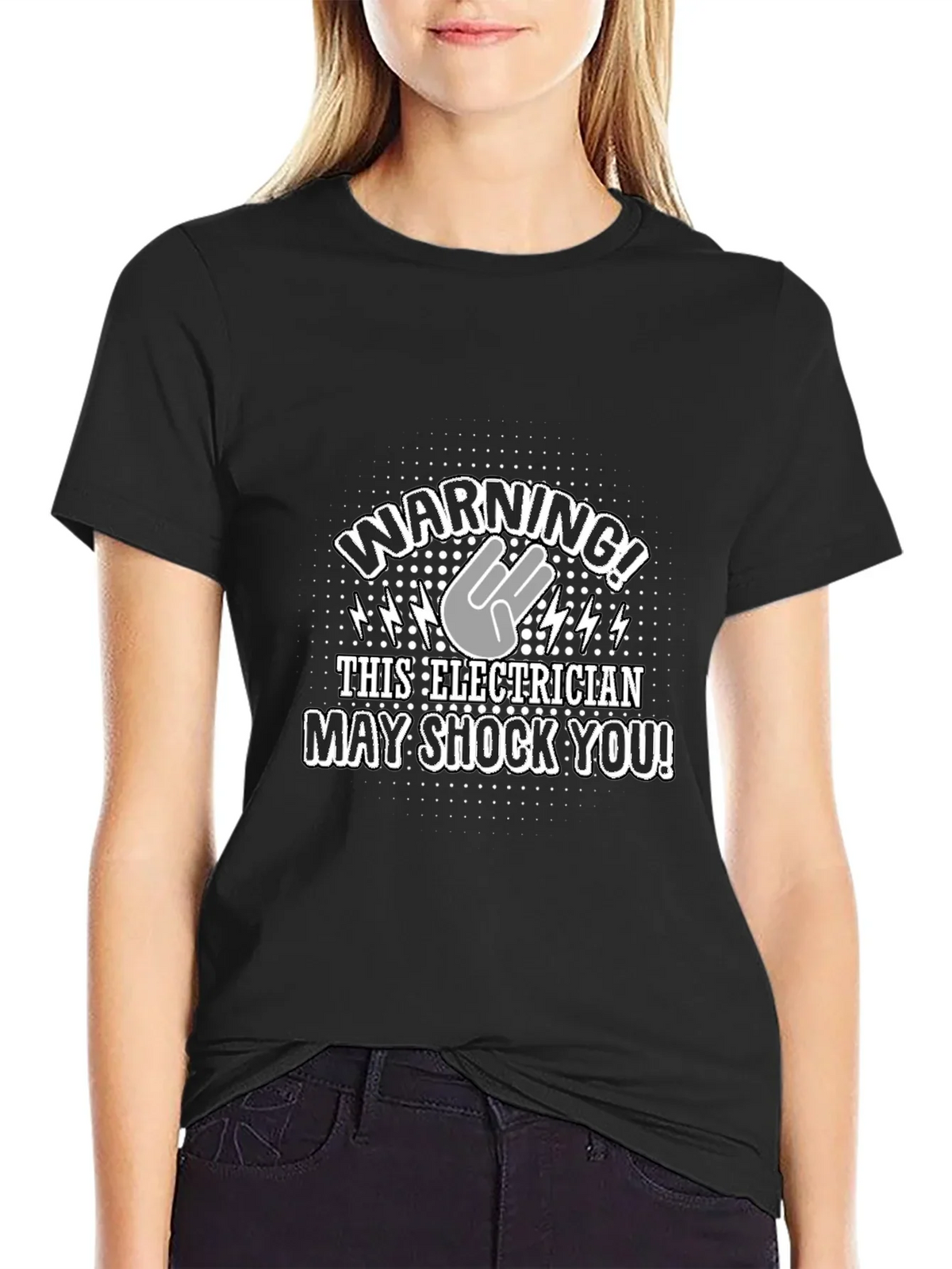 Warning! Electrician T-Shirt - Funny Electric Shock Design