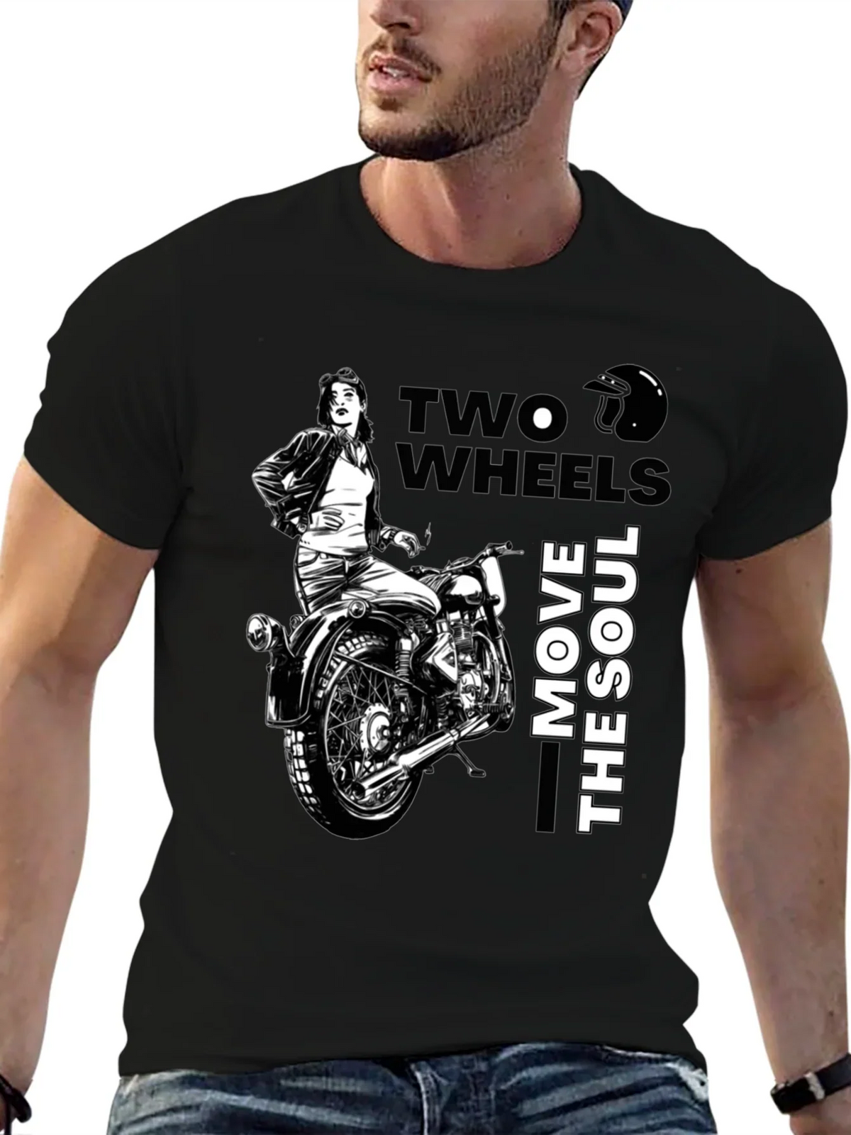 Two Wheels Move The Soul Biker T-Shirt