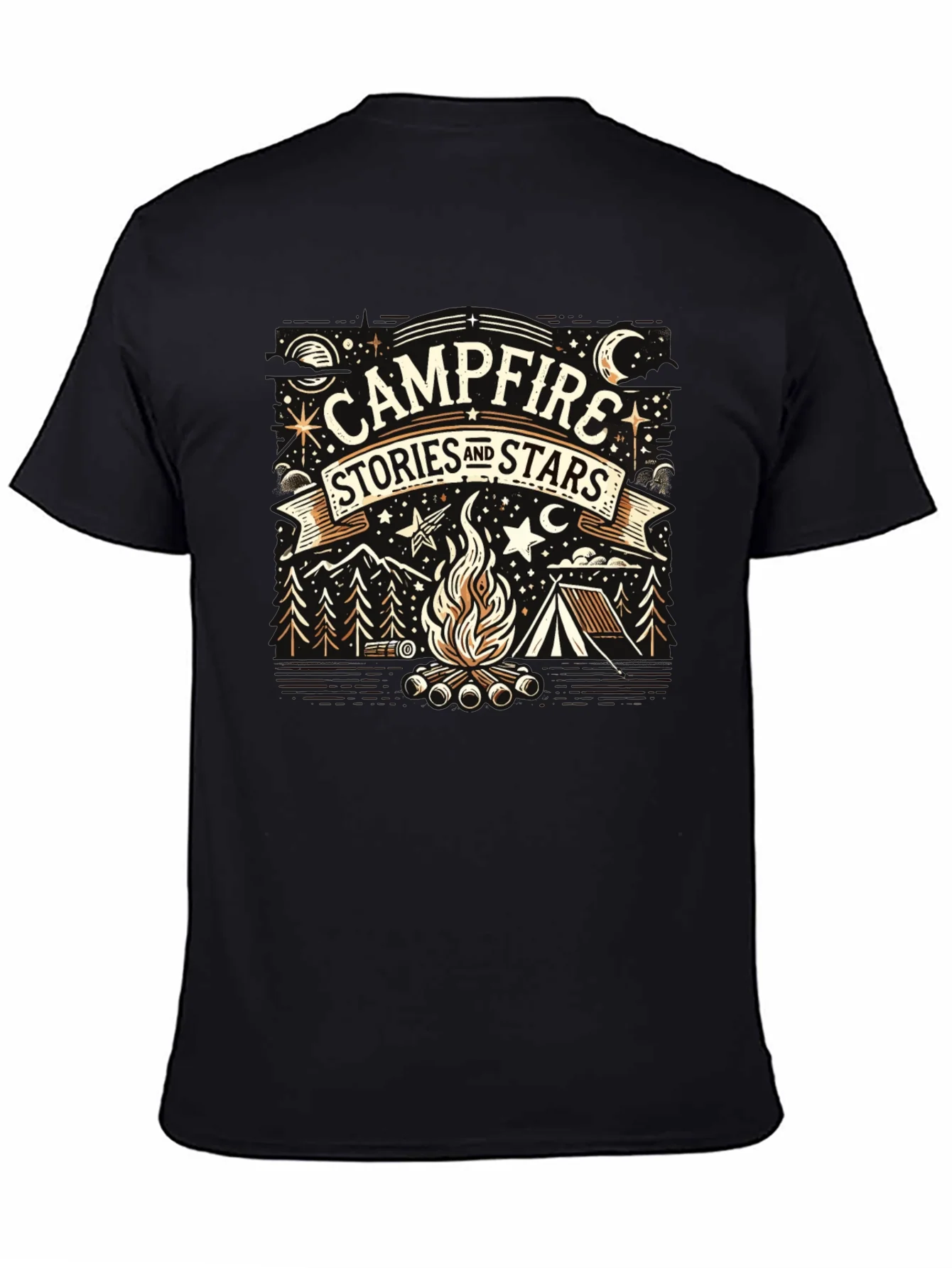 Campfire Stories and Stars Graphic Tee