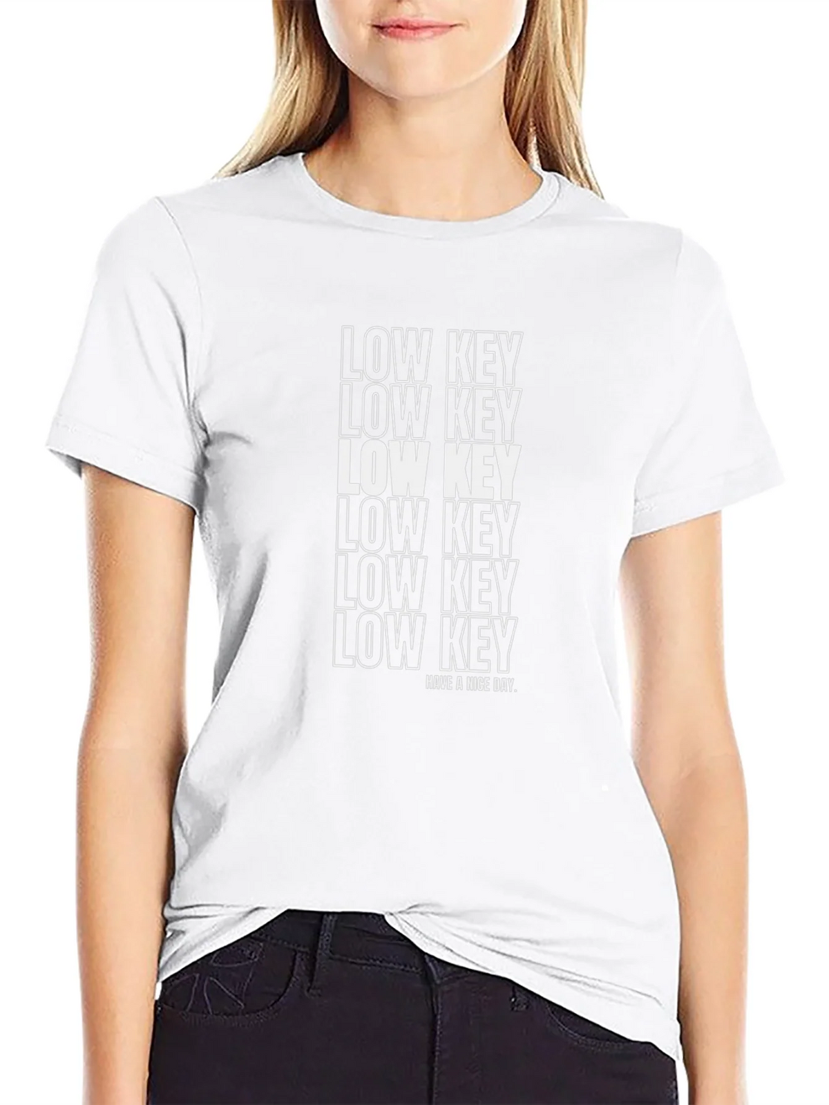 Low Key Graphic Print Black T-Shirt