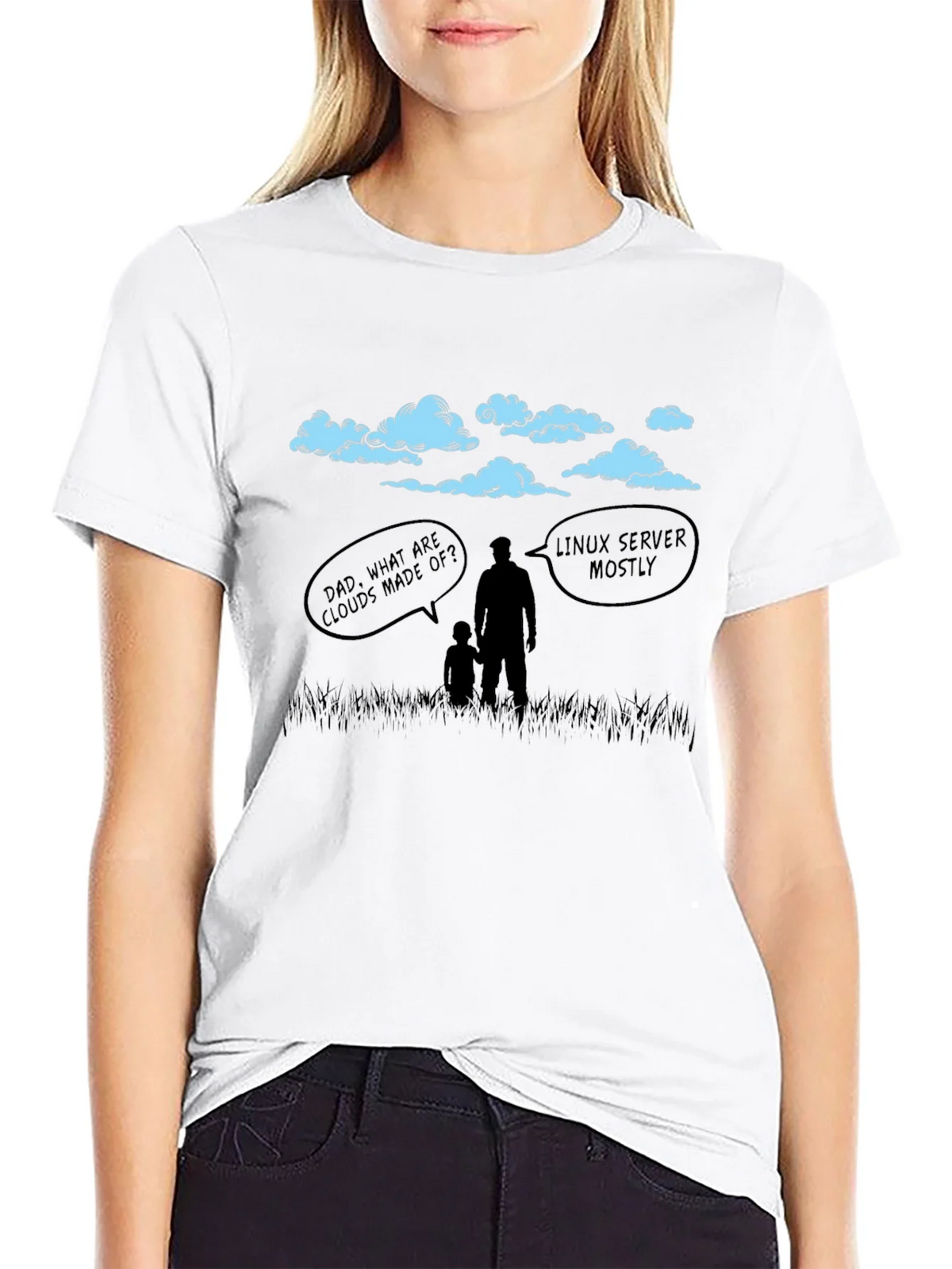 Linux Cloud Humor T-Shirt - Dad Joke Tee