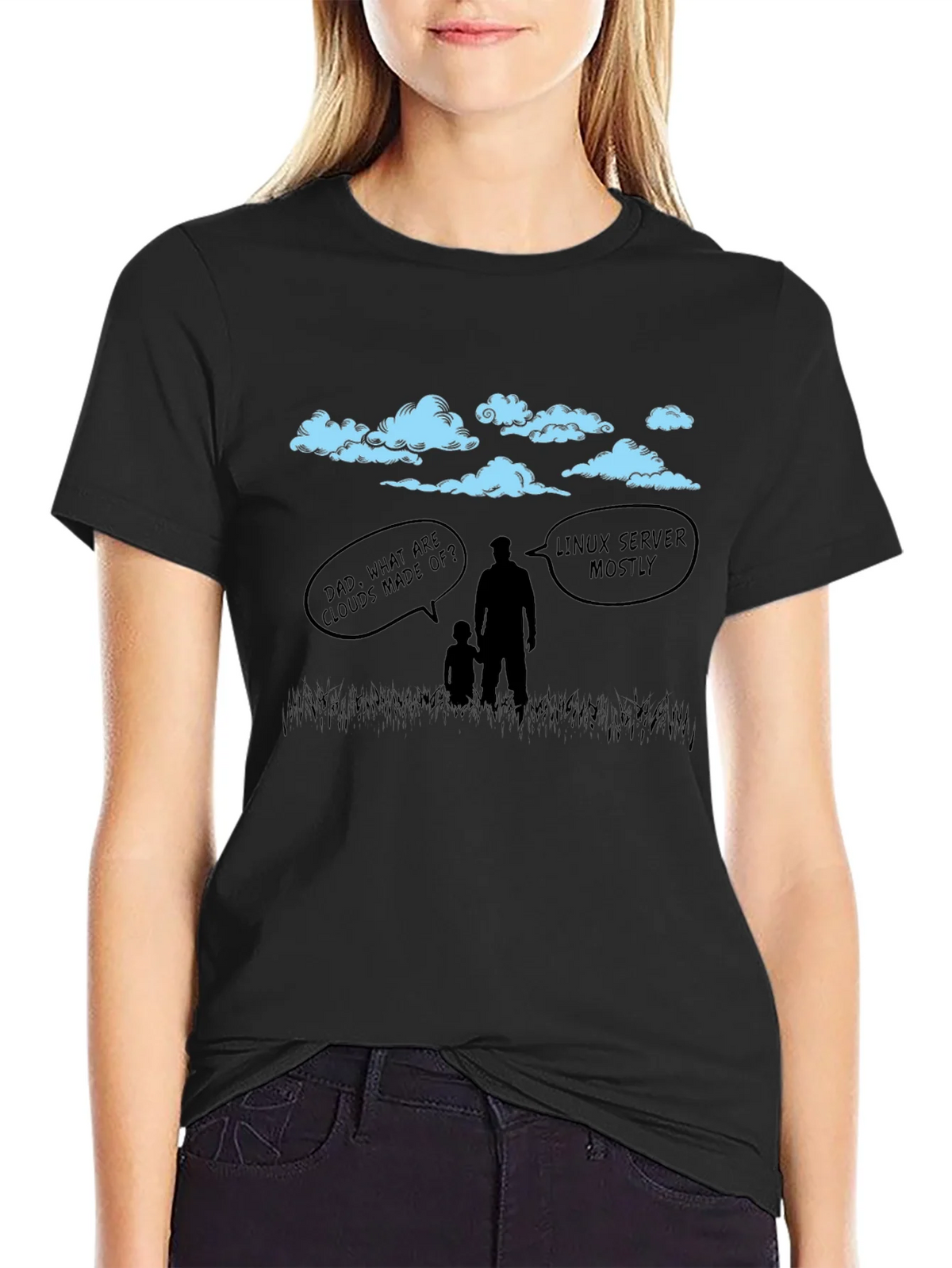 Linux Cloud Humor T-Shirt - Dad Joke Tee