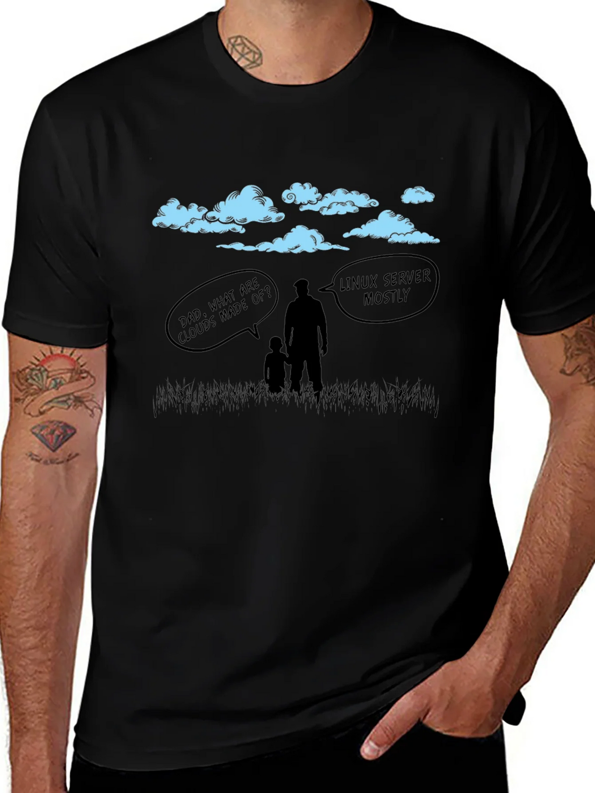 Linux Cloud Humor T-Shirt - Dad Joke Tee