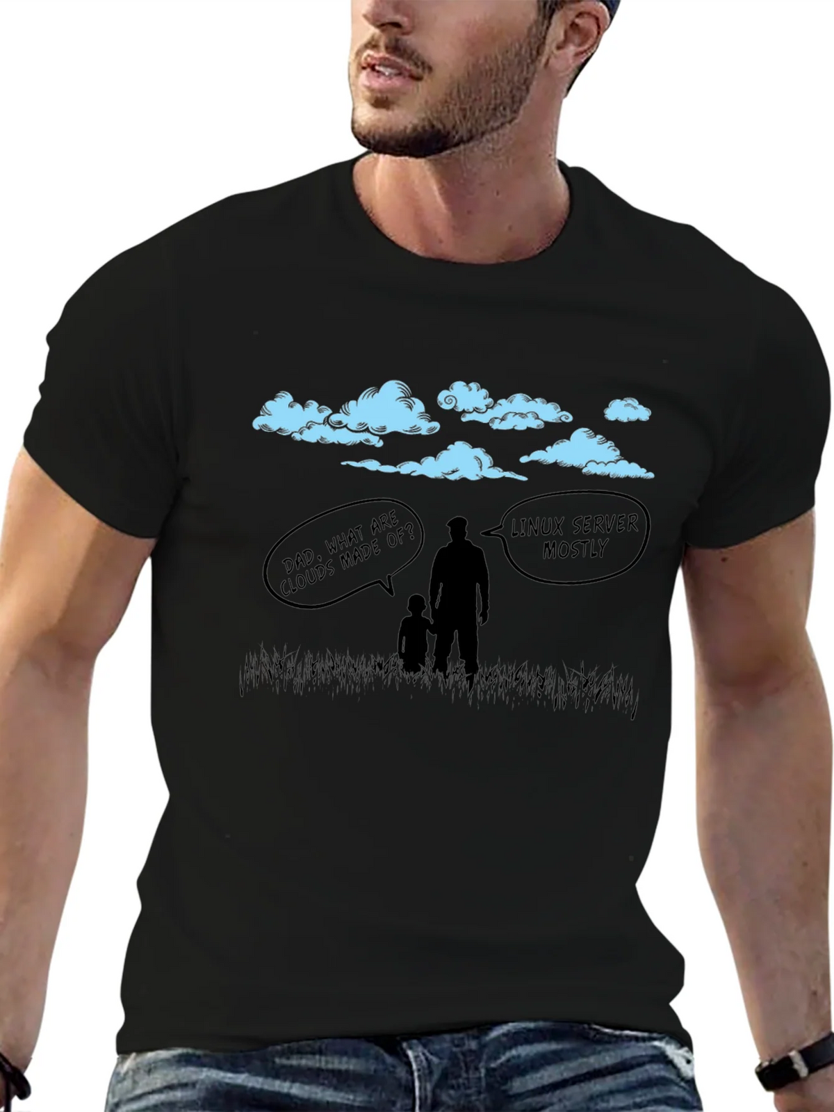 Linux Cloud Humor T-Shirt - Dad Joke Tee