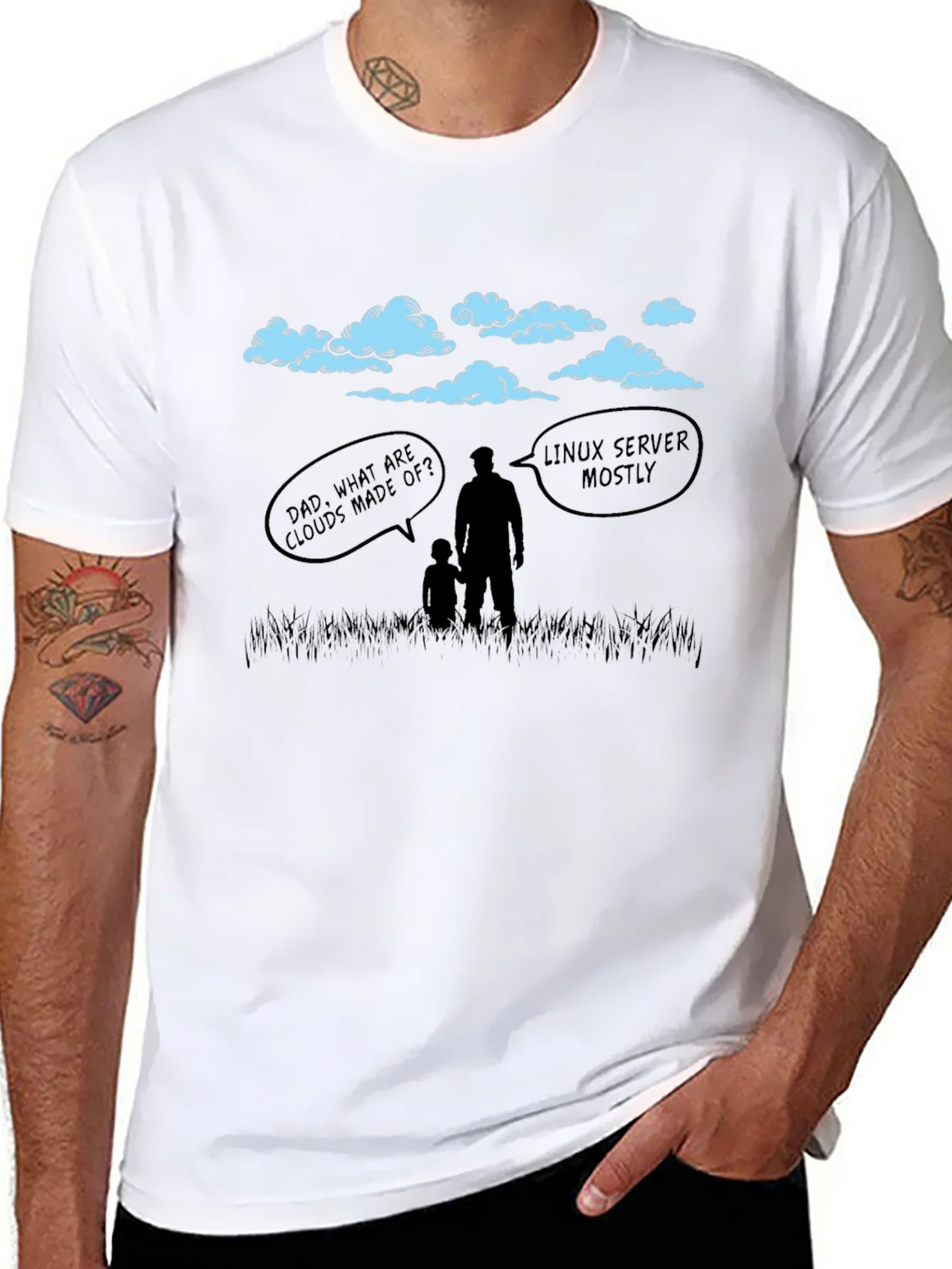 Linux Cloud Humor T-Shirt - Dad Joke Tee