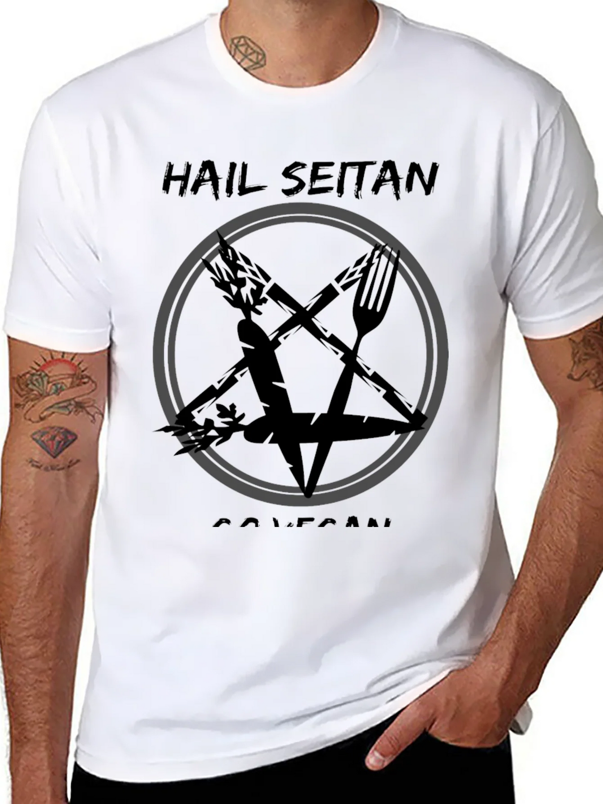 Hail Seitan Vegan Graphic Tee