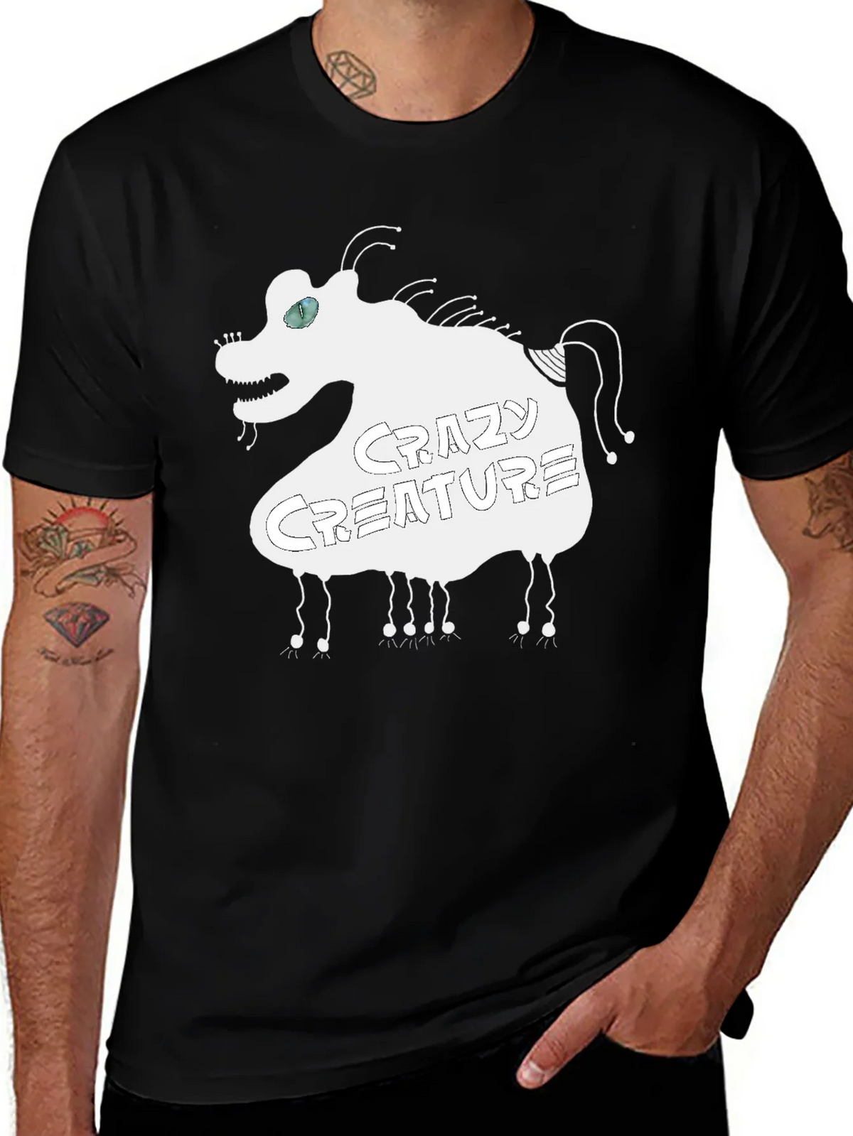 Crazy Creature Graphic T-Shirt - Unique Design