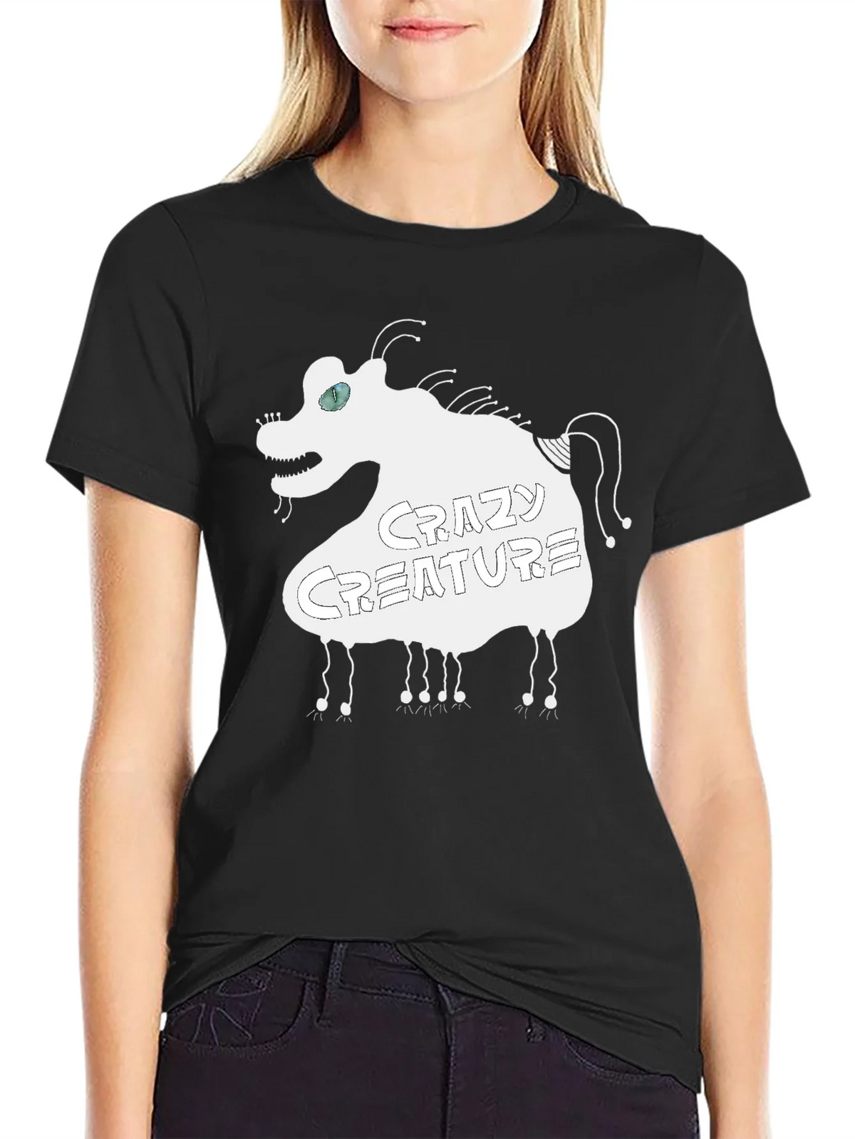 Crazy Creature Graphic T-Shirt - Unique Design